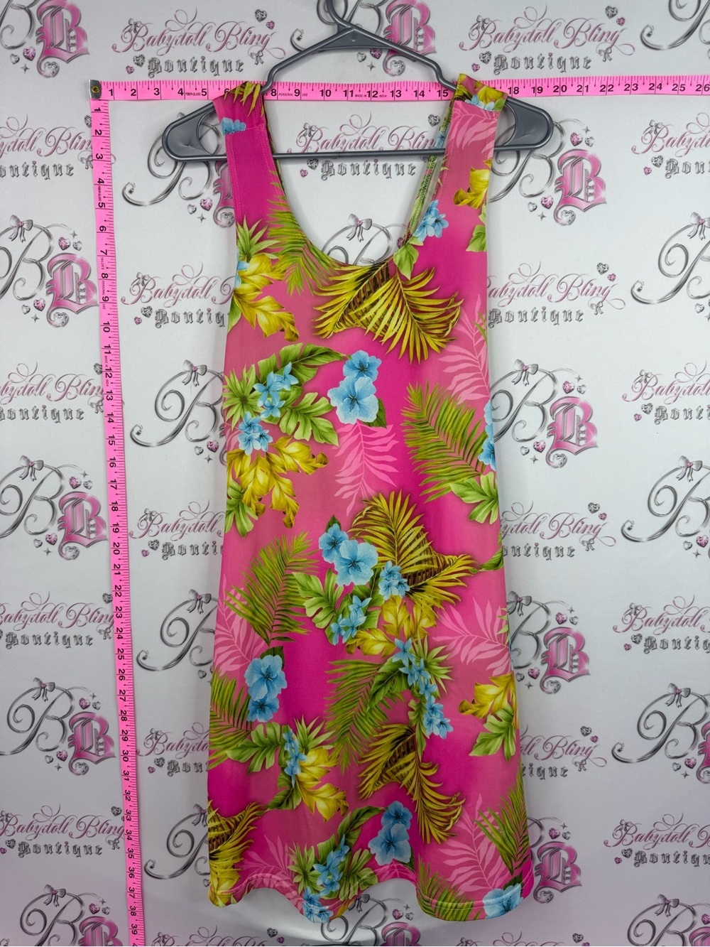 Soleil Dress Hawaii tropics tiki Tropical Pink Floral Sundress